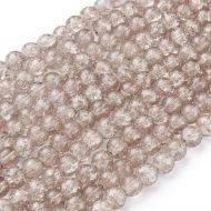 8mm Crackle Glass Bead - Burly Wood