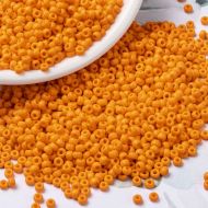 MIYUKI Round Rocailles Beads - 8/0 - Opaque Tangerine