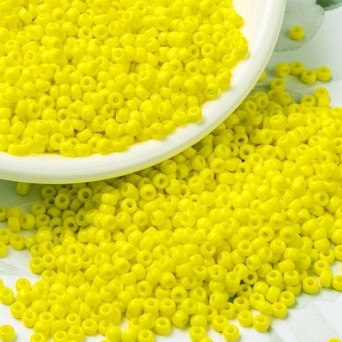 MIYUKI Round Rocailles Beads - 8/0 - Opaque Yellow
