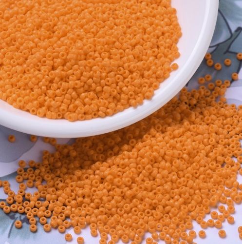 MIYUKI Round Rocailles Beads - 11/0 - Opaque Tangerine