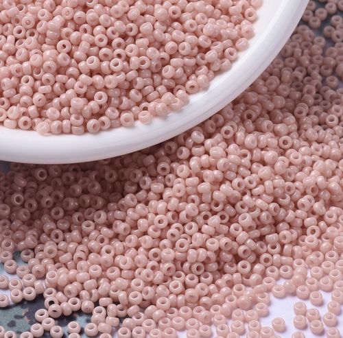MIYUKI Round Rocailles Beads - 11/0 - Dyed Opaque Salmon