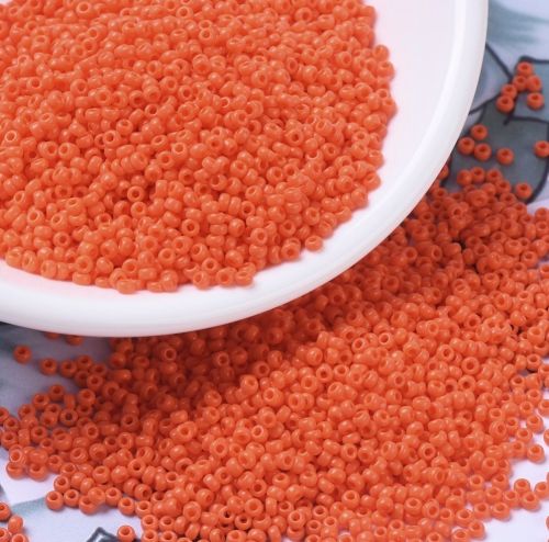 MIYUKI Round Rocailles Beads - 11/0 - Opaque Orange