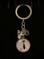 Keychain - Cat Lover Glass Cabochon - Style C