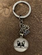 Keychain - Dog Lover Glass Cabochon - Style B