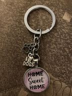 Keychain - Dog Lover Glass Cabochon - Style V